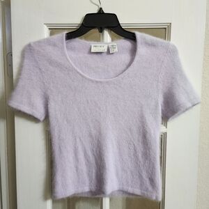 Preview Collection Angora Sweater Lavender Short Sleeve Vintage Y2K Small